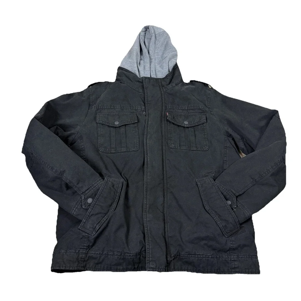 Levi's‎ Men's Sherpa Lined Two Pocket Hooded Trucker Jacket size M